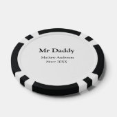 Meneer Daddy sinds toevoegen jaar naam ouders vade Poker Chips (Enkel)