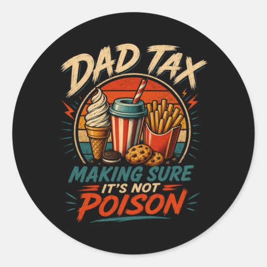 Meneer Dads Share Zorgen Dat Niet Giftig Grappig Ronde Sticker (Voorkant)
