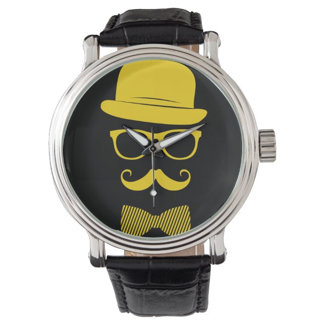 Meneer de hipster horloge (Voorkant)