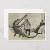 "Meneer de krokodil bij de tandarts" Briefkaart (Voorkant / Achterkant)