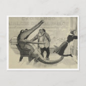 "Meneer de krokodil bij de tandarts" Briefkaart (Voorkant)