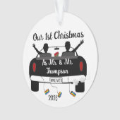 Meneer, de Passen getrouwd van de eerste kerst Ornament (voorkant)