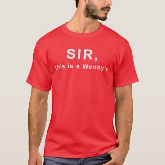 Meneer, dit is een Wendy's T-shirt (Voorkant)