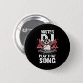 Meneer DJ speel dat liedje Funny Penguin DJ Youth  Ronde Button 5,7 Cm (Voorkant /achterkant)
