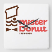 Meneer Donut, Mr Donut Vierkante Klok (Voorkant)