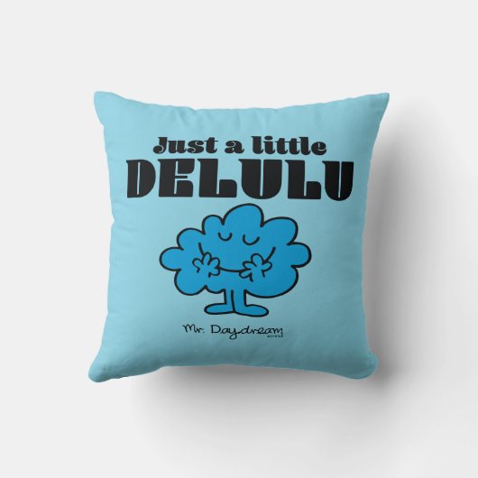 Meneer Droompje is net een beetje Delulu Kussen (Achterkant)