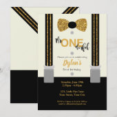 Meneer een prachtig zwart en gouden boog stropdas kaart (Voorkant / Achterkant)