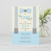 Meneer een prachtige baby blauw en grijs kaart (Staand voorkant)