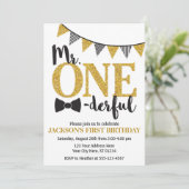 Meneer een prachtige verjaardagsuitnodiging kaart (Staand voorkant)