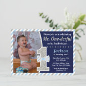 Meneer een prachtige verjaardagsuitnodiging kaart (Staand voorkant)