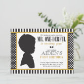 Meneer een prachtige verjaardagsuitnodiging kaart (Staand voorkant)