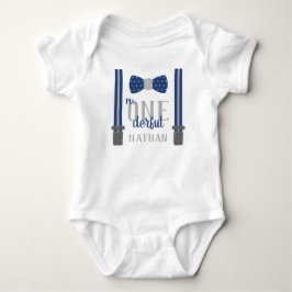 Meneer EENderful Verjaardagsshirt in Blauw en Grij Romper