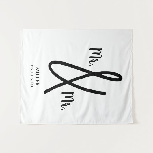 Meneer en meneer achtergrond Gay bruiloft LGBT Wandkleed (Voorkant (horizontaal))