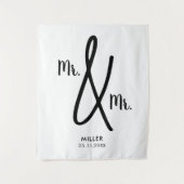 Meneer en meneer achtergrond Gay Huwelijk LGBT Wandkleed (Voorkant)