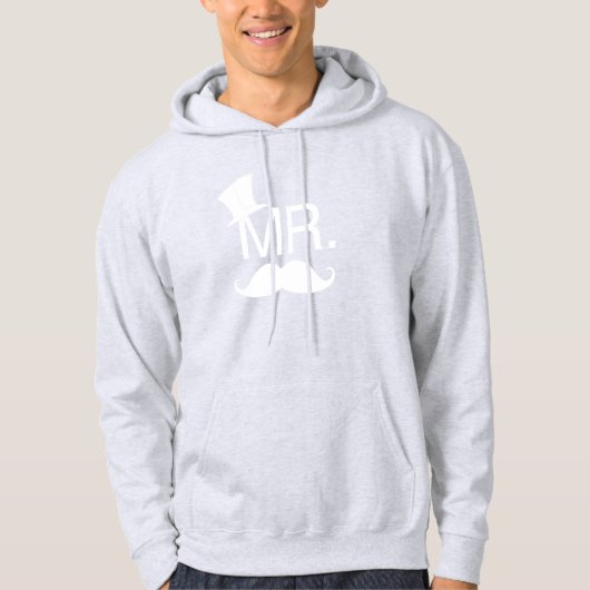 MENEER EN MENEER LINKS - WIT -.png Hoodie (Voorkant)