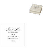 Meneer en meneer Script Eenvoudige Trouw Hoed Reto Rubberstempel (Gestempeld)