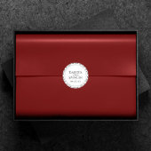 Meneer en meneer Simple Moderne Zwarte Witte Feest Ronde Sticker