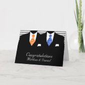 Meneer en meneer twee bruidegoms trouw felicitatie kaart (Voorkant)