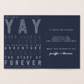 Meneer en meneer typografie felicitaties trouwkaar folie kaarten (Binnen)