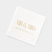 Meneer en mevrouw aangepaste moderne ontwerp folie servetten (Links)