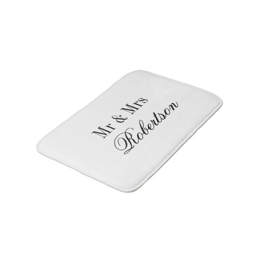 Meneer en mevrouw badmat voor pasgetrouwden bruids (Gekanteld)