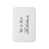 Meneer en mevrouw badmat voor pasgetrouwden bruids (Voorkant Verticaal)