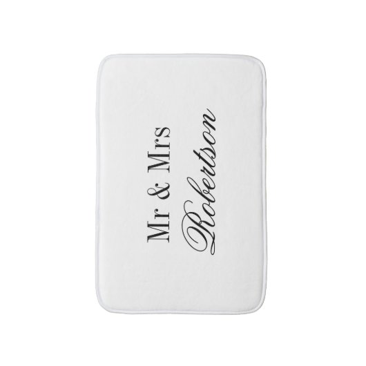 Meneer en mevrouw badmat voor pasgetrouwden bruids (Voorkant Verticaal)