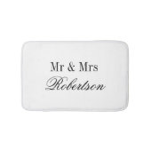 Meneer en mevrouw badmat voor pasgetrouwden bruids (Voorkant)