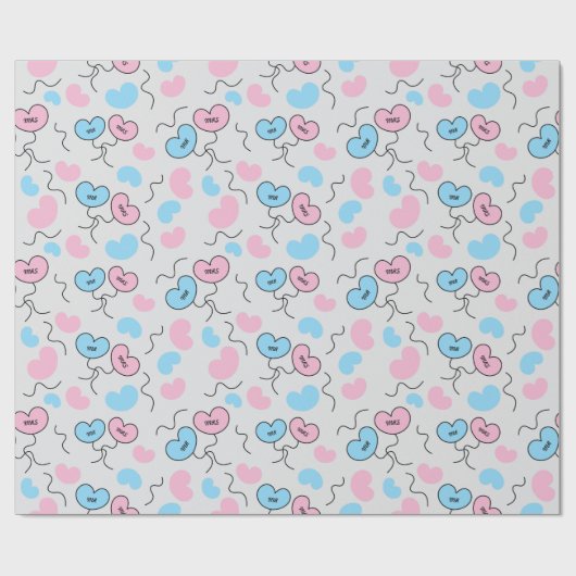 Meneer en mevrouw Balloons Wedding Shower Gifts Na Cadeaupapier (Vlak)