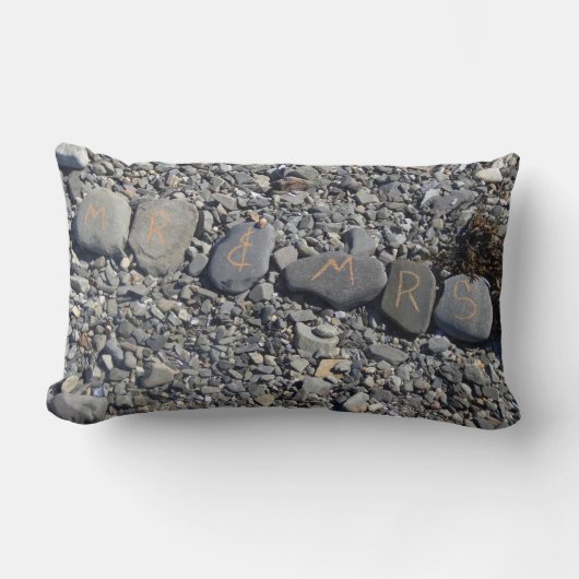 Meneer en mevrouw Beach Rocks in Bar Harbor Kussen (Voorkant)