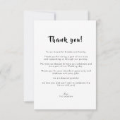 Meneer en mevrouw | Bold Script Wedding Bedankkaart (Achterkant)