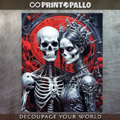 Meneer en mevrouw Botten verliefd - Schedel en ske Tissuepapier