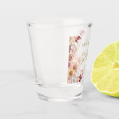 Meneer en mevrouw bruiloft herfst bloemen pompoene shot glas (Links)