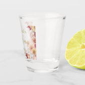 Meneer en mevrouw bruiloft herfst bloemen pompoene shot glas (Rechts)