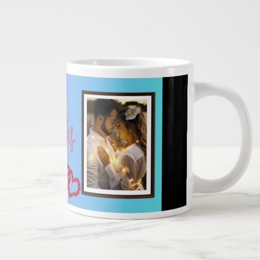 Meneer en mevrouw bruiloft, jubileum, gepersonalis grote koffiekop (Rechts)