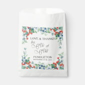 Meneer en mevrouw Calligrafie Winter bruiloft Bedankzakje (Voorkant)