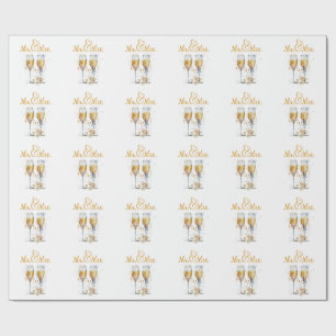 Meneer en mevrouw Champagne Cadeaupapier