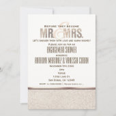 Meneer en mevrouw Champagne Sparkle Engagement Inv Kaart (Voorkant)