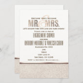 Meneer en mevrouw Champagne Sparkle Engagement Inv Kaart (Voorkant / Achterkant)