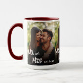 Meneer en mevrouw Chic Borstel Script Typografie F Mok (Links)