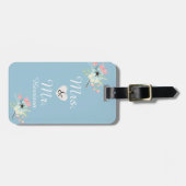 Meneer en mevrouw Chic Floral Bagagelabel (Voorkant horizontaal)