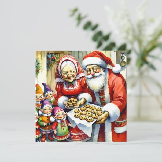 Meneer en mevrouw Claus, Cookie en Elfen Kerstmis (Staand voorkant)