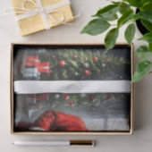 Meneer en mevrouw Claus die geschenken aanbieden Tissuepapier (Geschenk)