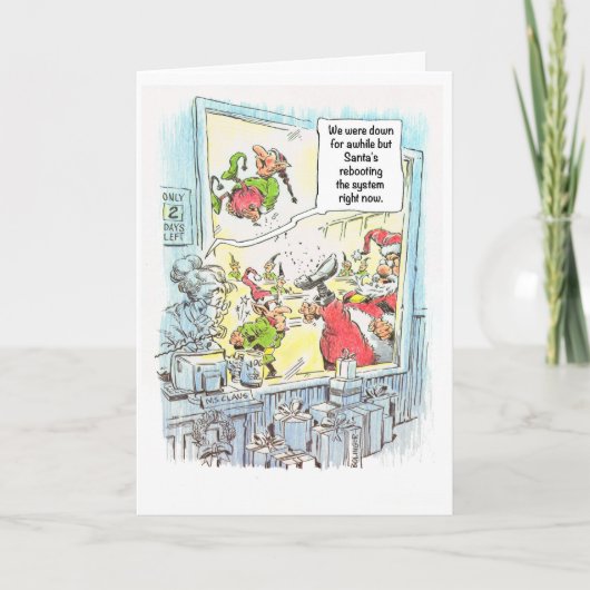 Meneer en mevrouw Claus Kerstkaart Feestdagen Kaart (Voorkant)