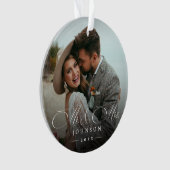 Meneer en mevrouw Custom Photo Wedding Ornament (voorkant)