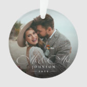 Meneer en mevrouw Custom Photo Wedding Ornament (voorkant)