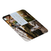 Meneer en mevrouw Dank u Fotocollage Blauw en Goud Magneet (Rechterzijde)