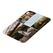 Meneer en mevrouw Dank u Fotocollage Blauw en Goud Magneet (Linkerzijde)