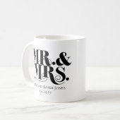 Meneer en mevrouw design, , elegante stijl. koffiemok (Voorkant links)