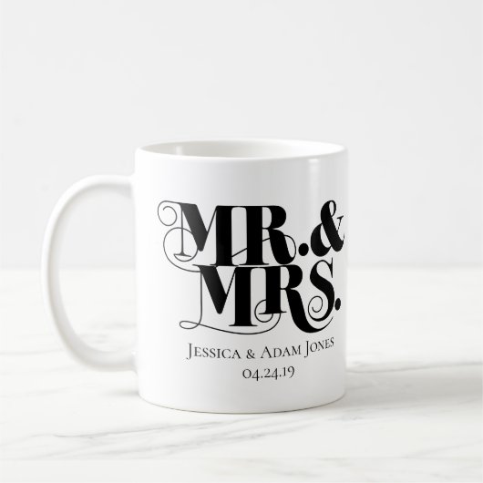 Meneer en mevrouw design, , elegante stijl. koffiemok (Links)